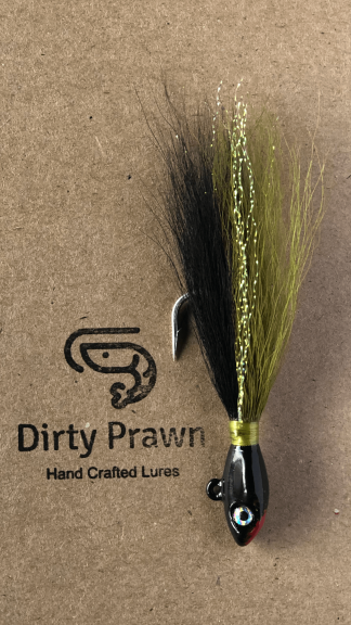 Dirty Prawn Bucktail Jig Black Olive