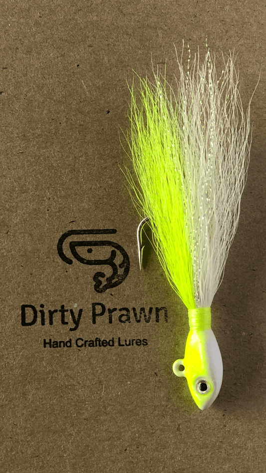 Dirty Prawn Bucktail Jig Chartreuse
