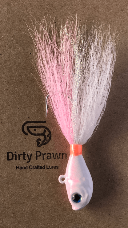 Dirty Prawn Bucktail Jig Pink/White